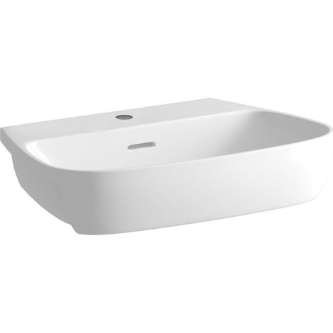 Signature Poseidon Semi-Recessed Basin 495mm Wide - 1 Tap Hole (1/2)