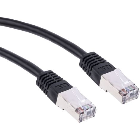 Rs Pro – Câble Ethernet Cat 6 S/FTP 1m – Connecteur RJ45 mâle – Gaine PVC noire – Blindage pour protection contre interférences