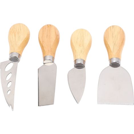Couteaux à enduire en acier inoxydable, lot de grattoirs à peinture avec manche en bois, outils de réparation et lissage pour plâtre et mastic (1/5)