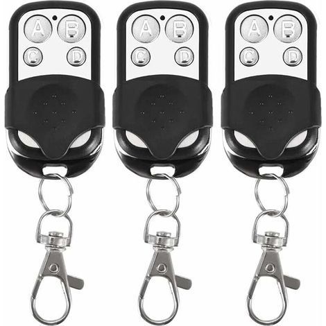 Set mit 3 Universalfernbedienungen für automatische Tore, 433,92 MHz Frequenz, Festcode, 4 Tasten zur Steuerung von bis zu 4 Toren (1/5)