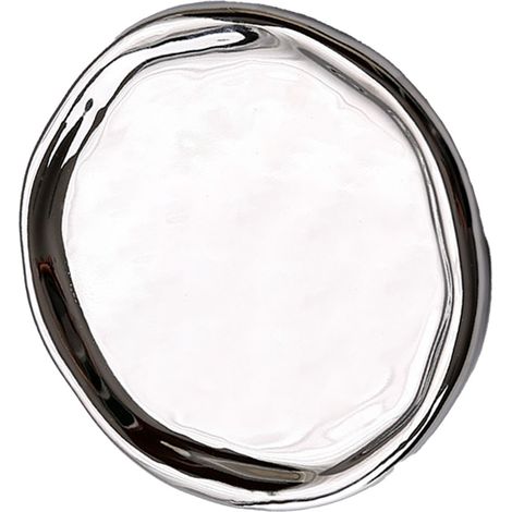 Plateau à bijoux rond en céramique brillante, style moderne et élégant, idéal pour la maison. (1/5)