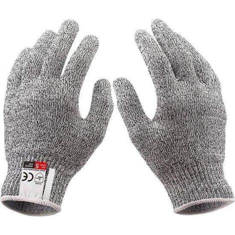 ZHIJIA PREMIUM Gants anti coupures gants de travail sécurité taille M pour manipulation des aliments et travaux manuels divers (1/5)