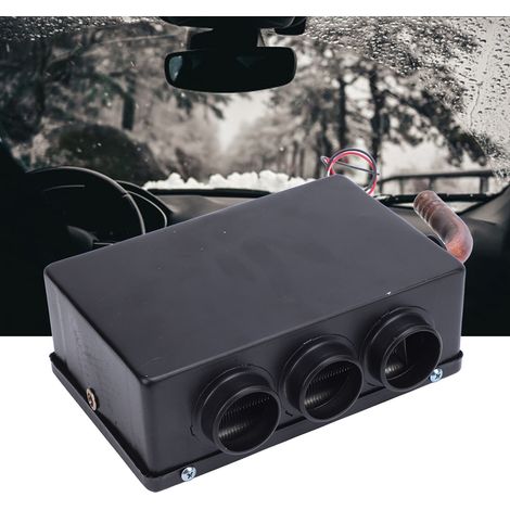 Chauffage multifonctionnel silencieux 24 V CC 500 W avec 3 ports, débit d'air de 80 CFM, puissance de 8 500 BTU, chauffage universel, double évacuation et ventilateur de chauffage d'eau à trois trous (1/5)