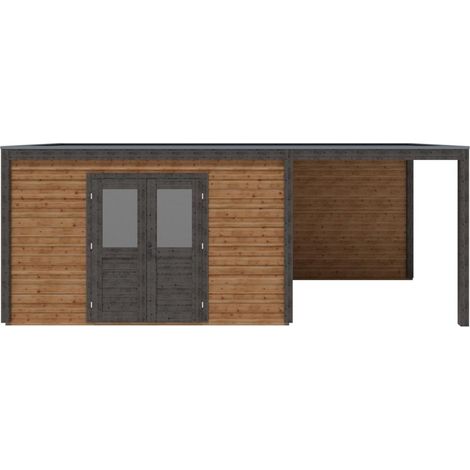 Casetta da giardino in legno Nova 6.56x2.59 m - 16.99 m2 - 28 mm - impregnata - 000201 (1/3)
