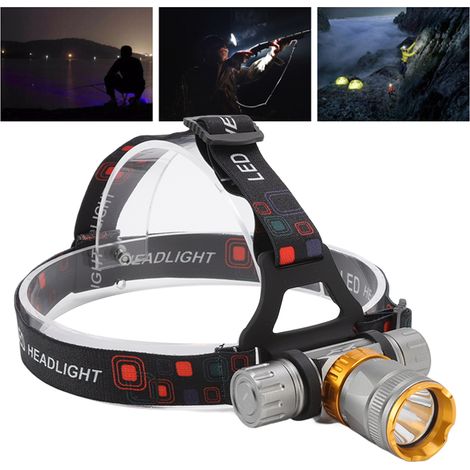 Lampe frontale LED de plongée en alliage d'aluminium, étanche IPX8, ultra-lumineuse (1500 lm), 5 modes d'éclairage, légère, idéale pour la natation. (1/5)