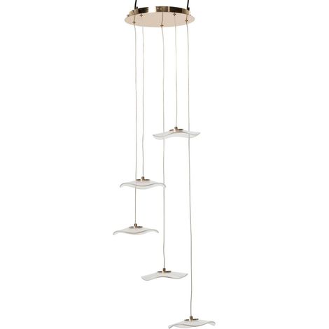 Plafonnier Fleurs LED "Blossom" 150cm Doré (1/4)