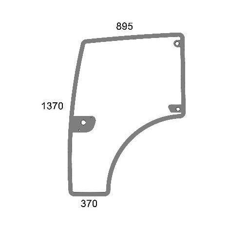 Vitre de porte complète UNIVERSEL 00142296010N (1/2)