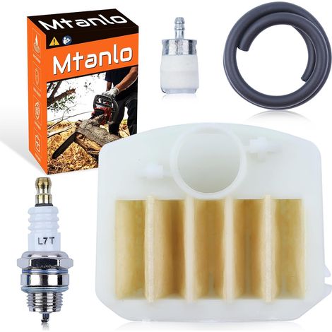 Filtre à air, tuyau d'alimentation, filtre pour Husqvarna 340 340e 345 345e 346XP 350 353 Tronçonneuse, filtre à air, tuyau d'alimentation, bougie (1/5)