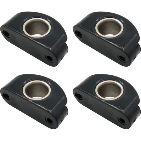 Corde marine en nylon noir de 12 mm (1/2 pouce) pour Bullseyes, avec inserts en acier inoxydable, compatible avec les poulies marines, lot de 4 (1/3)