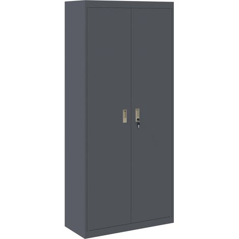 Aufbewahrungsschrank Anthrazit 90 x 40 x 200 cm Stahl vidaXL