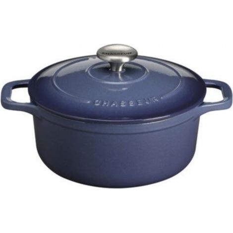 casseruola ovale in ghisa smaltata, 28 cm, blu - PUC472897 - Chasseur (1/2)