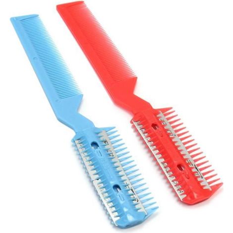Rasoir Peigne Coupe à Cheveux Effileur - 2x - Lame Tondeuse - Mixte - Adulte