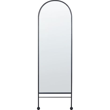 Wandspiegel JARNAGES 45 cm 145 cm Metall Schwarz
