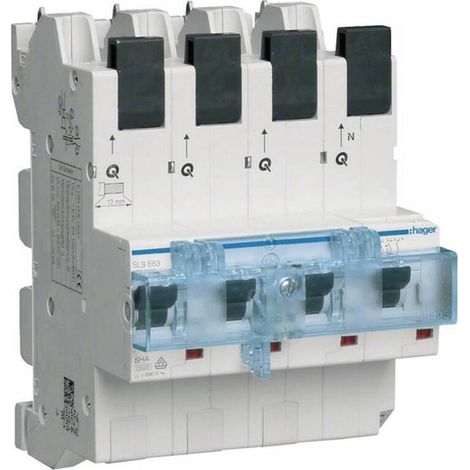 [GEBRAUCHT] B-Ware Hager Hauptleitungsschutzschalter 4polig 63A 400V SLS Schalter (1/2)
