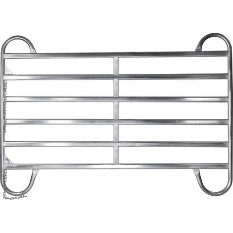 Dema – Barrière de chantier galvanisée 2400mm – Montage rapide avec chaînes – Tubes spéciaux pour charges lourdes – Stabilité accrue avec pieds antidérapants