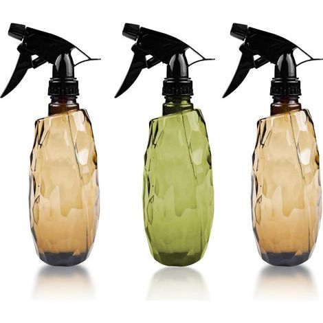 3 Pièces 600ML Vaporisateur Cheveux, Flacon Spray Bouteilles Vide Rechargeable, Tête de Pulvérisation Réglable, Pulverisateur Eau Plante Plastique, pour Nettoyage, Jardinage, Voyages (1/5)
