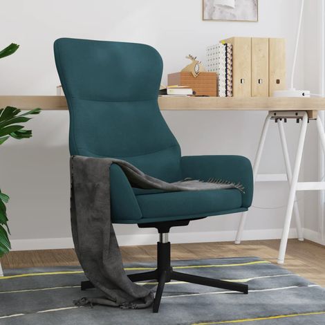 Chaise de relaxation Fauteuil relax - Bleu Velours BonneVie-42711 (1/5)