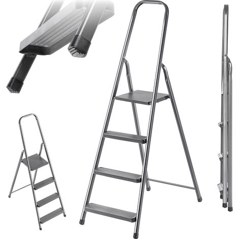 KADAX HOME Leiter Stahl STD4 4 Stufen, Esche