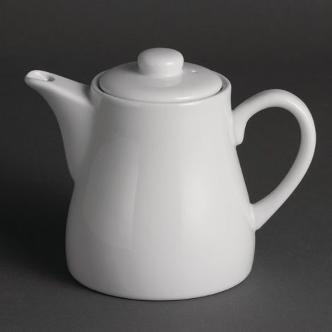 Théières en porcelaine blanche 480 ml Olympia - Lot de 4 (1/5)