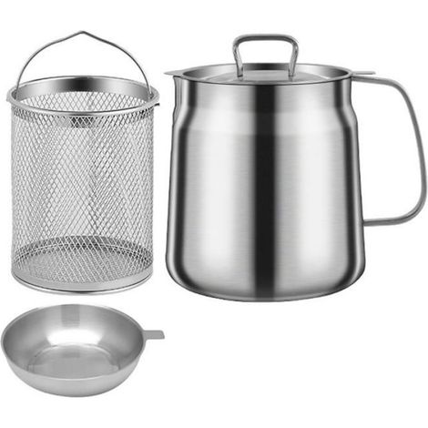 Réservoir de Filtre à Huile Polyvalent en Acier Inoxydable 304 de 1,5 L Pot de Filtre à Huile en Acier Inoxydable Réservoir de (1/5)