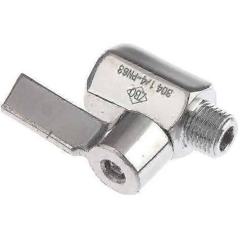 Vanne à bille en acier inoxydable 304, mini-vanne 1/4" NPT mâle x femelle (1/5)