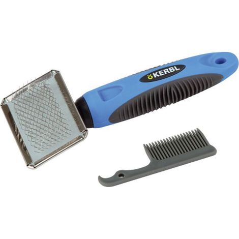 Spazzola cardatore per cani kerbl ergonimico per la rimozione del pelo 16 x 6 cm