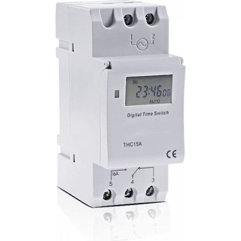 Interrupteur industriel TM615-2, micro-ordinateur électronique, contrôleur de relais temporisé numérique programmable, 12 V, 110 V, 220 V, 16 A, montage sur rail DIN (1/3)