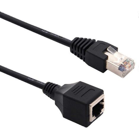 Câble d'extension RJ45 Cat6, adaptateur LAN mâle vers femelle, pour PC et TV, 1,5 m (1/4)