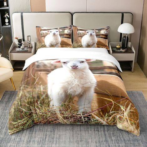 100% Coton Housse de Couette 200x200cm Belle Llama Parure de Litb Llama alpaga Animaux Parure de Litb Enfants garçons Filles Amérique du Sud Animaux Literie Set Ensemble de lit - 200 x 200 cm + 2 taie (1/5)