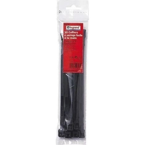 Legrand fascette stringitubo nere in plastica 7,6x128 mm