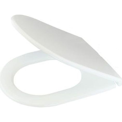 Cleafe - Copriwater Uf Universale Sedile Wc Bianco Water Bagno Forma D Chiusura Ammortizzata 87645 - (1/5)