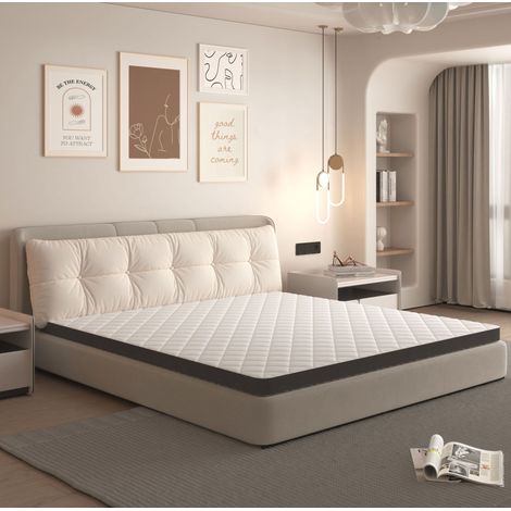 Materasso in schiuma H3, ergonomico, 7 zone, confezione compressa, bianco e grigio (1/5)