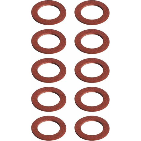 10x joint en fibre rouge DIN 7603 bague d'étanchéité plomberie eau froide chaude sanitaire, 8x12x1mm