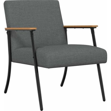 Fauteuil en tissu gris foncé (1/5)