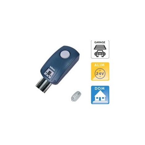 Motorisation pour porte de garage 8m² basculante avec convoyeur et rail chaine Long 3m 24V DC residentiel B100 (1/3)