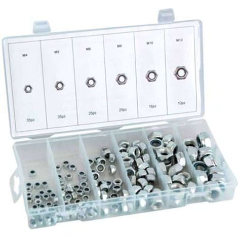 DADO ESAGONALE AUTOBLOCCANTE IN KIT SELF HAND - ZINCATO M 4/12 CF=PZ 146 - 1 confezione