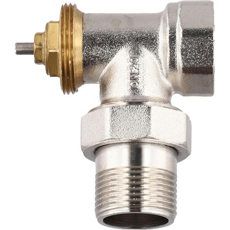 Messing Winkel Thermostat-Heizkörperventil DN15 DN20 Heizungsregelung selbstregulierend energiesparend Zentralheizungsventil mit M30 x 1,5 Gewinde Vertikale Installation (DN20) (1/5)