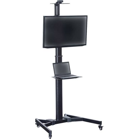 Digitus Supporto da pavimento Carrello TV per schermi fino a 70", interasse max. 50 kg, vesa max. 600x400 Inclinabile 37-70" Peso massimo (capacità) 50 kg Nero (1/5)