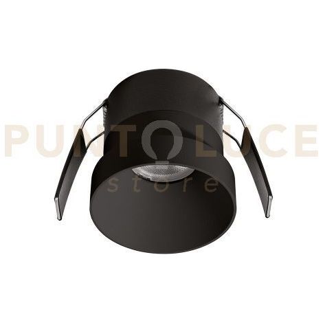 GFA1701 FARETTO DA INCASSO IN ALLUMINIO LED 3000K 701LM 12W D.6,2CM NERO OPACO