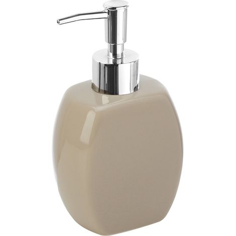 Dispenser sapone liquido da appoggio ceramica tortora