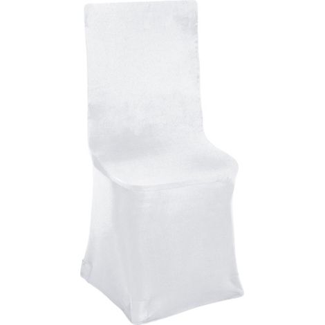 Funda para silla, en tejido de punto liso elástico flexible VALENTO THRONE Blanco