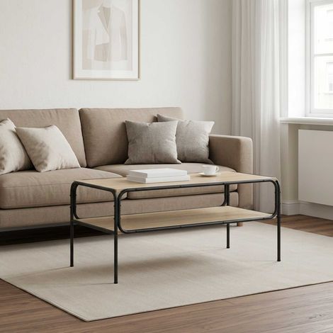 vidaXL Mesa lateral Roble Sonoma 100 x 50 x 46 cm Madera de ingeniería (1/5)