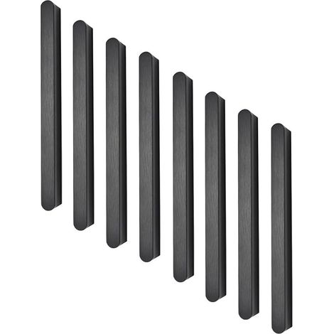 8 Pièces Noir Armoires Alliage d'aluminium Meubles Poignées, Pour Bureaux, Tiroirs, Armoires, 192mm Entraxe (1/5)