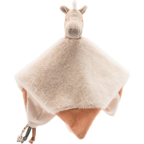Sterntaler Asciugamano per neonati con motivo a cavallo soleggiato, in morbido pile e tessuto a coste, per neonati e bambini, con nodi, peluche con sonaglio, per la casa e in viaggio, ecru (1/5)