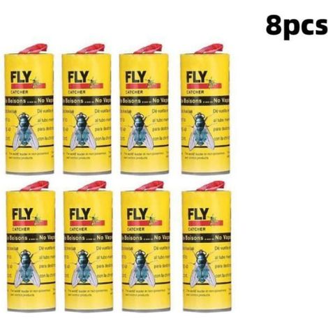 Piège nuisible,Papier collant pour mouches, 32 rouleaux de colle pour la maison, piège à insectes- 8pcs[F50151]