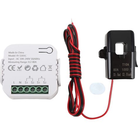 Compteur énergie monophasé WiFi 2 voies – Rail 35mm intelligent électricité avec pince consommation (1/5)