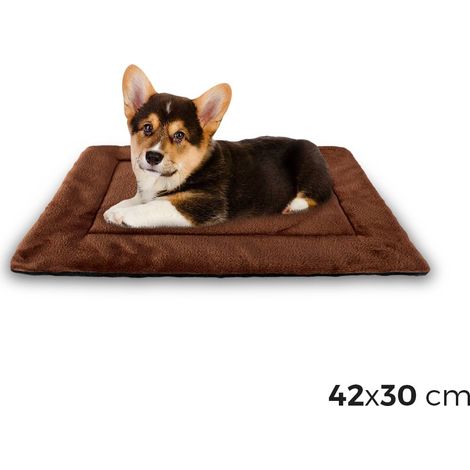 3002 Cama de terciopelo suave para perros tamaño S marrón 42 x 30 cm3002 Cama de
