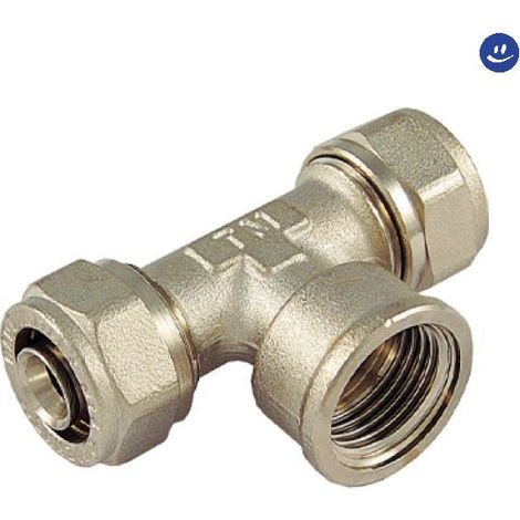 Tee Femmina A Compressione Per Multistrato Tm Ø26 X 3/4" X Ø26 (3,0) Mm