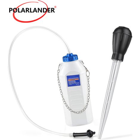 Kit de vidange de liquide de frein pour voiture et moto (une personne), bidon d'huile de 1 L avec tuyau et chaîne en acier (1/5)