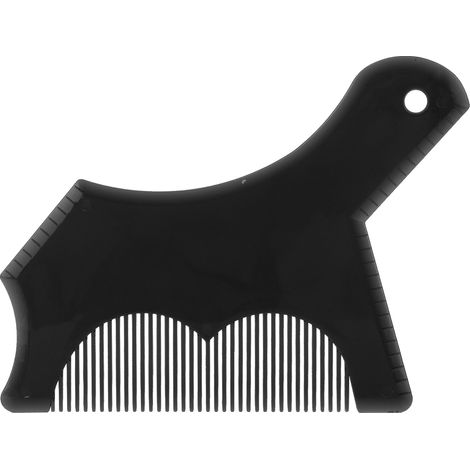 Barbe Homme Gabarit Coupe-Barbe Noir - Outil Plastique Forme Coiffure, Peigne Guide Taille Barbe Ligne (1/5)